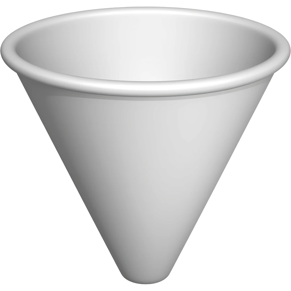 A white funnel emoji