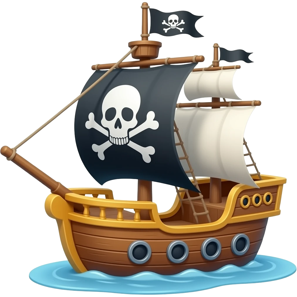 🏴‍☠️+🚢 emoji