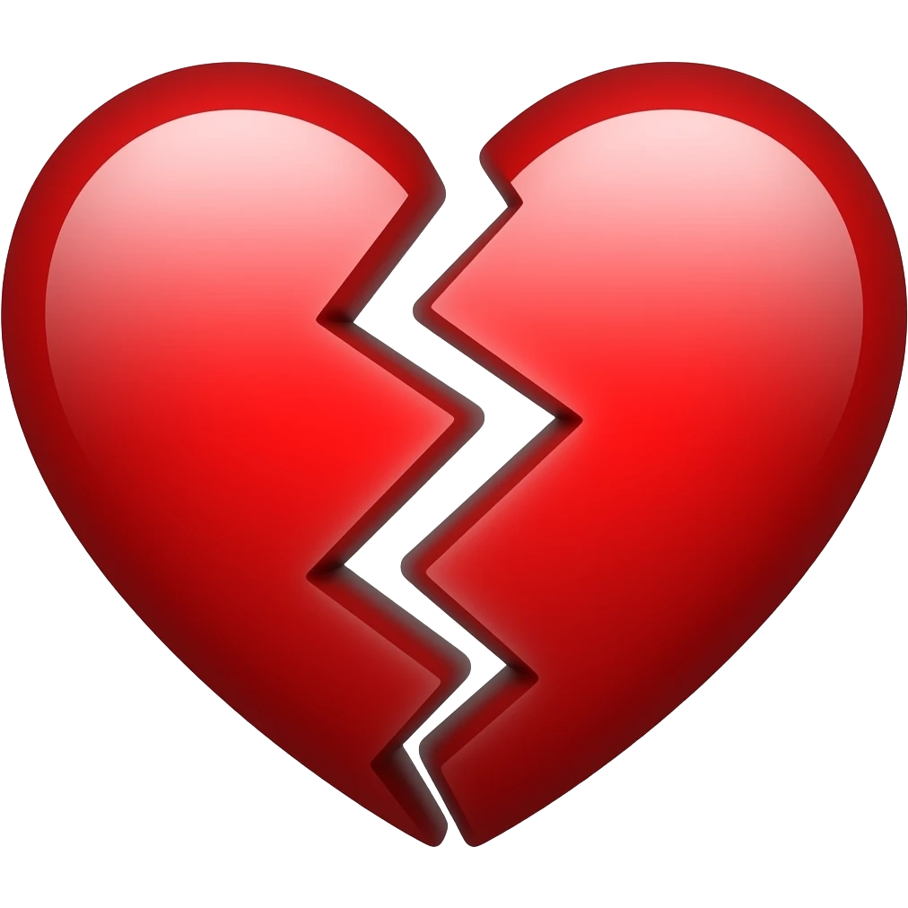 Broken heart emoji