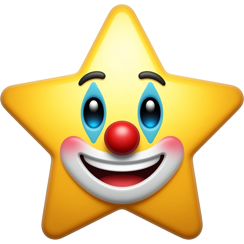 🤡 এই ইমুজিটাকে স্টার রুপে পরিনিত করো emoji
