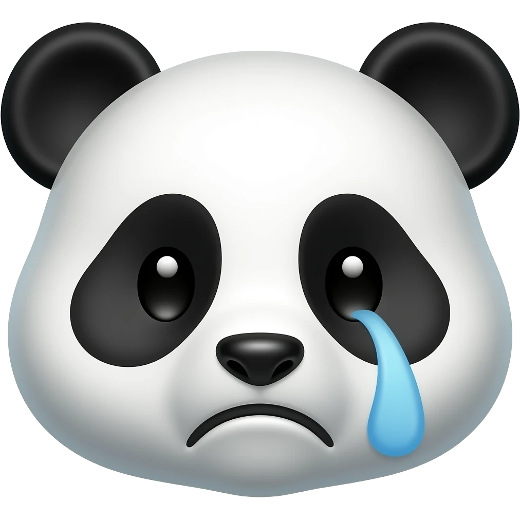 Panda pleading sorry emoji