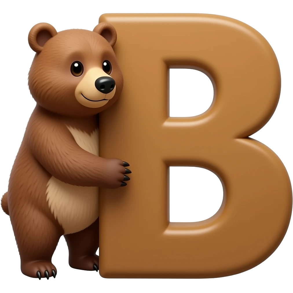 Bear turns to b emoji