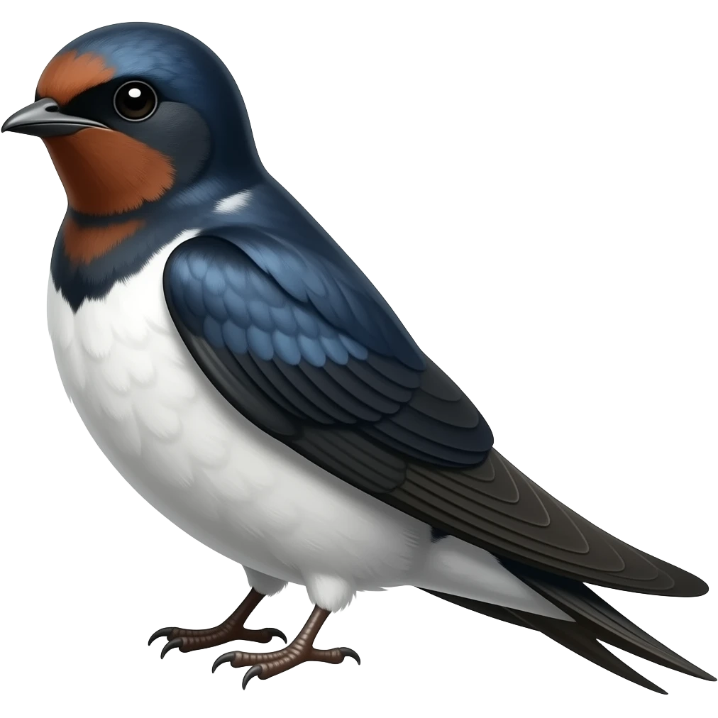 black and white swallow bird emoticon emoji