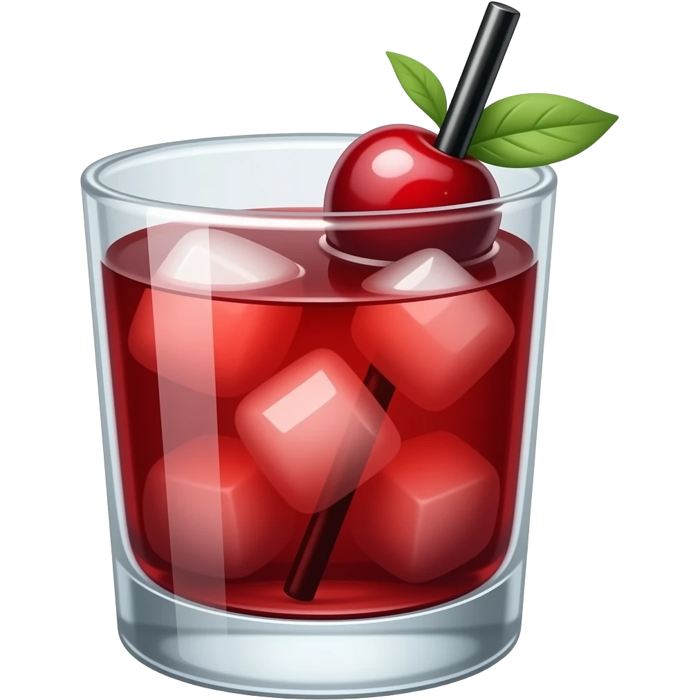 Vodka cranberry in a glass emoji
