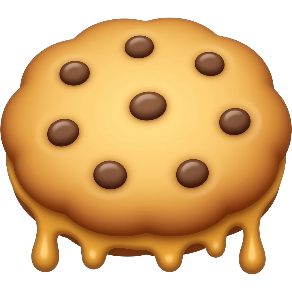 🍪+🫠 = Melting Cookie emoji