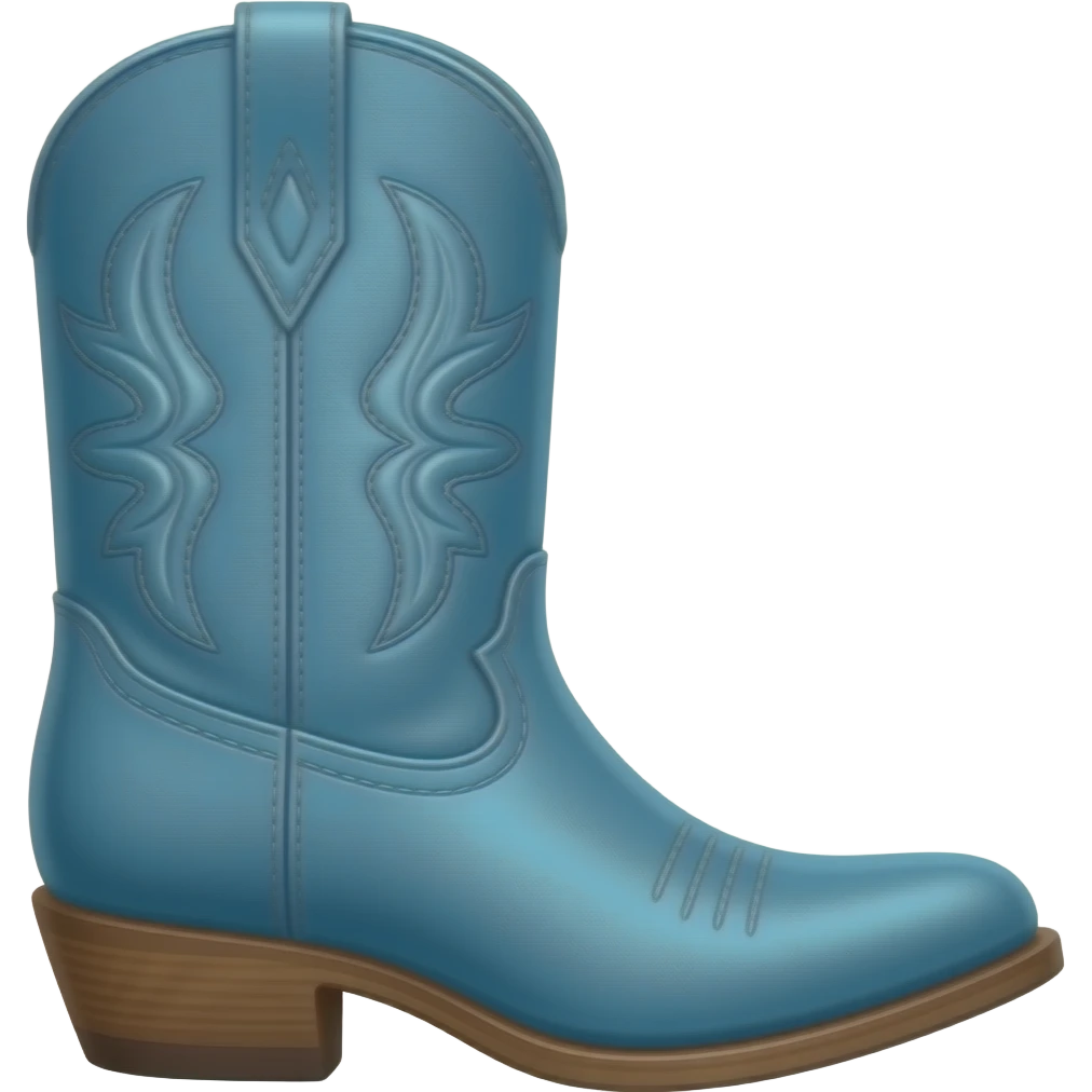 Blue cowgirl boot emoji