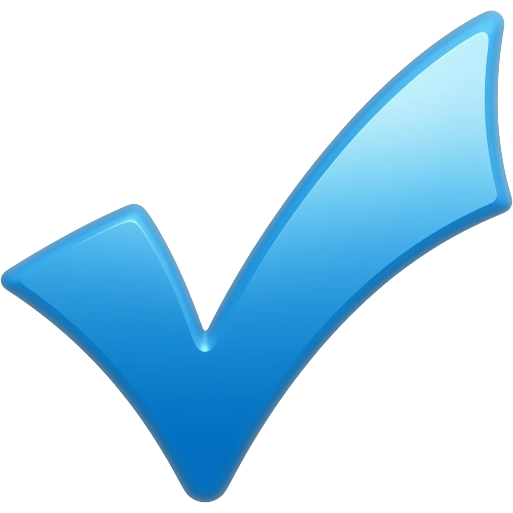 Blue tick emoji