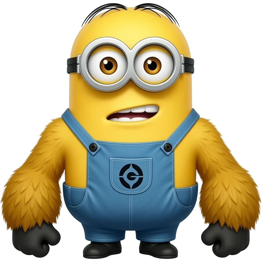 Minions gorilla yellow color emoji