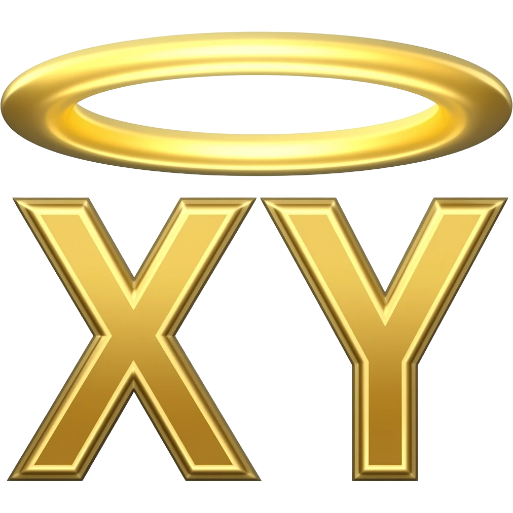 the letter "XY" with a holy halo ring emoji