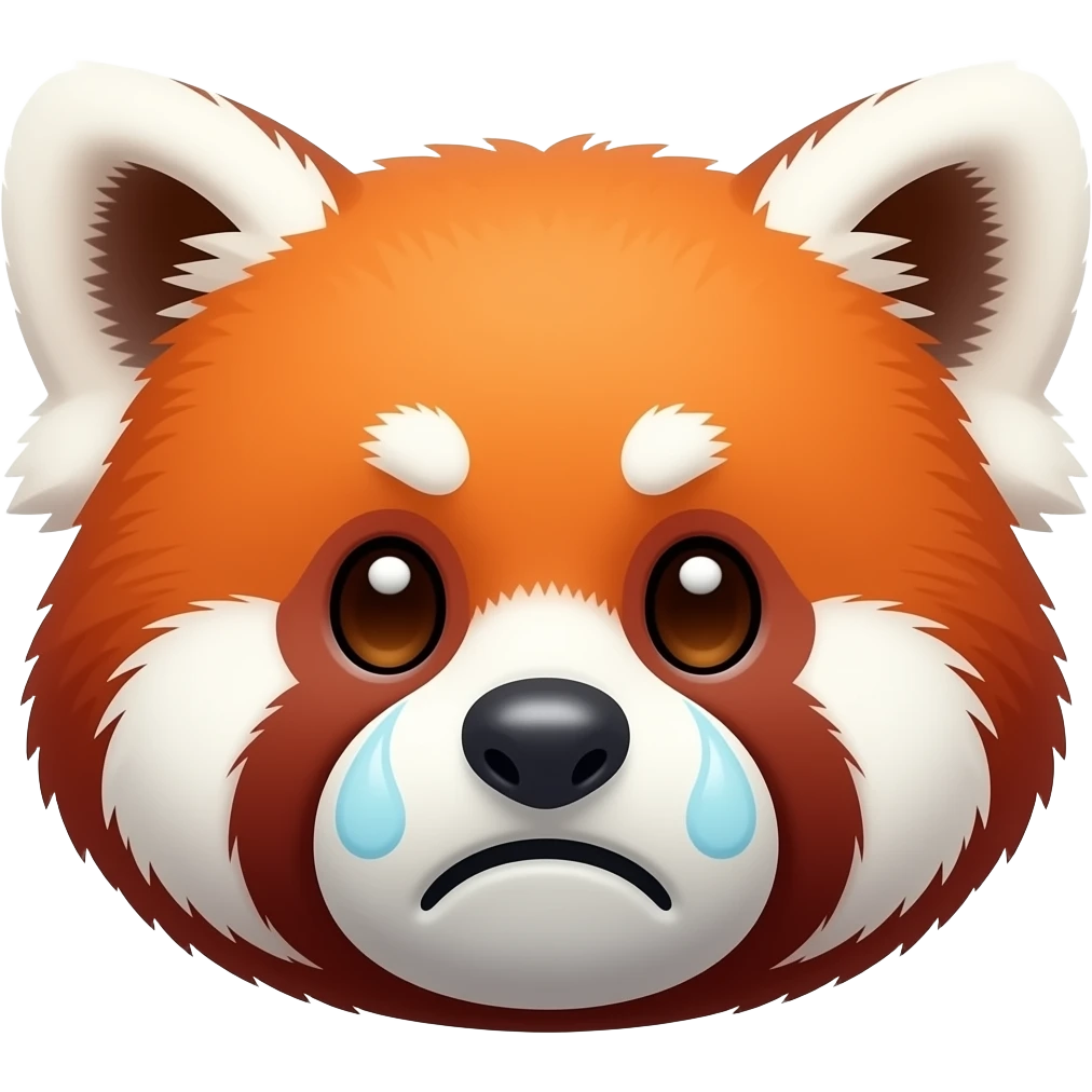 red panda sad face emoji