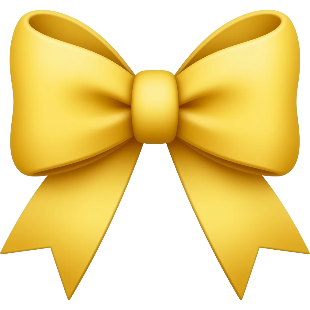 Yellow bow emoji