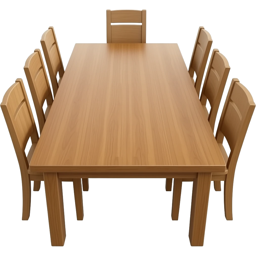 wide dining table (no background) emoji