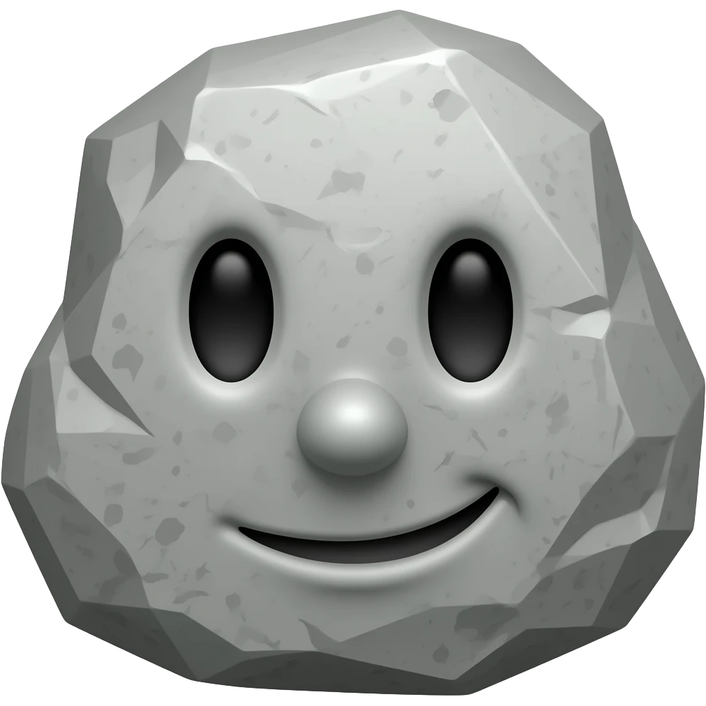 Rock that looks like a face rock emoji
