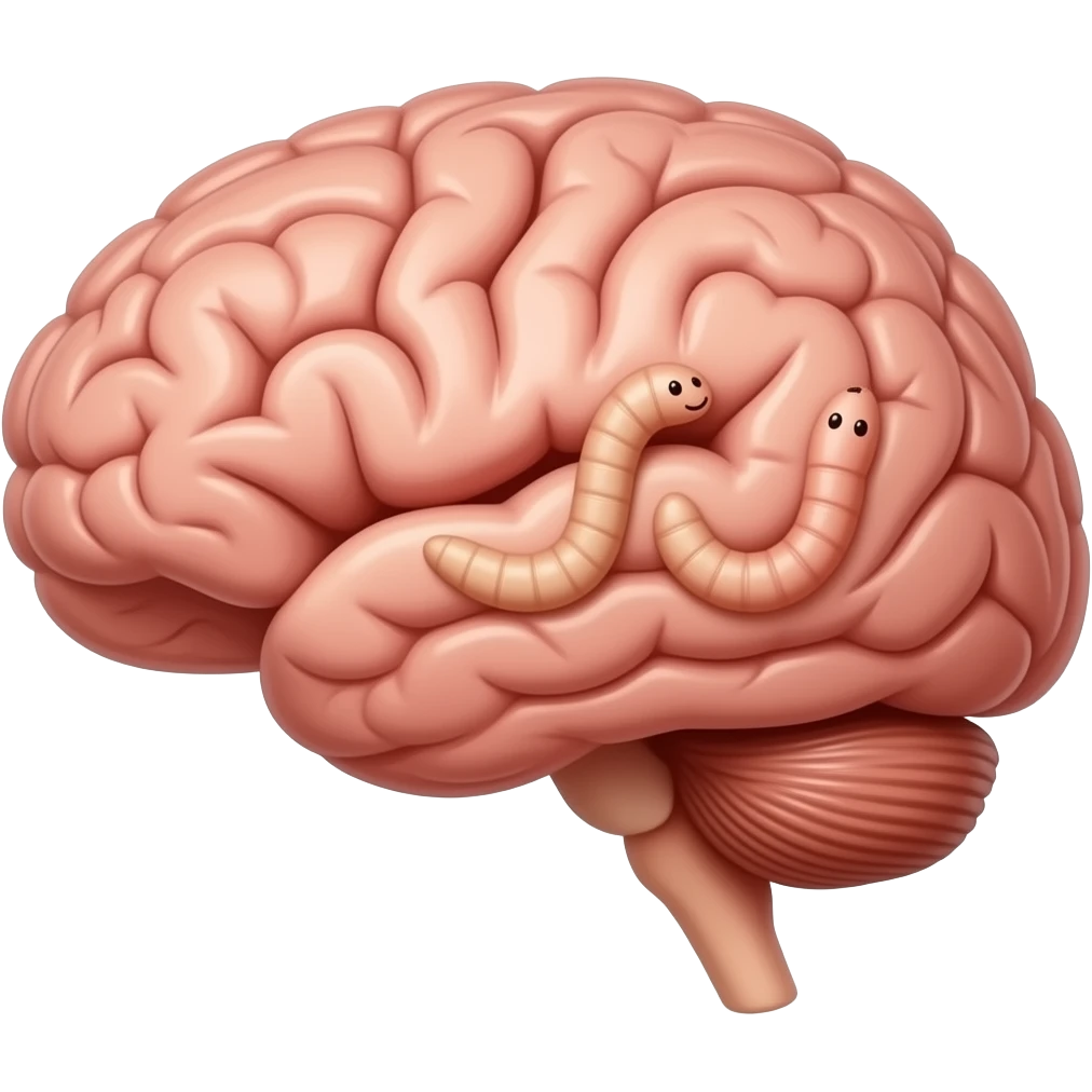 brain worms emoji