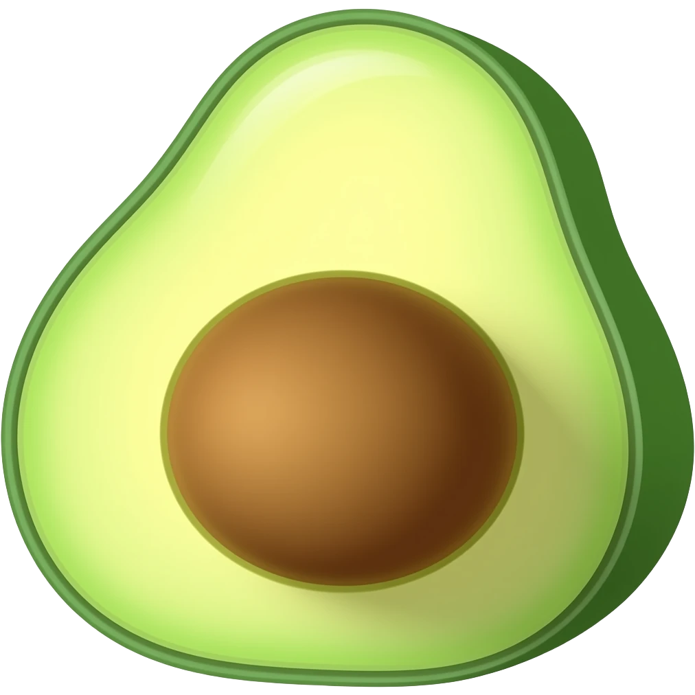 Avocado cartoon emoji