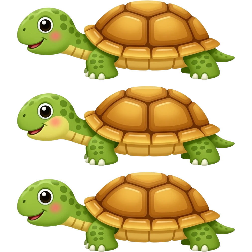 3 turtles emoji