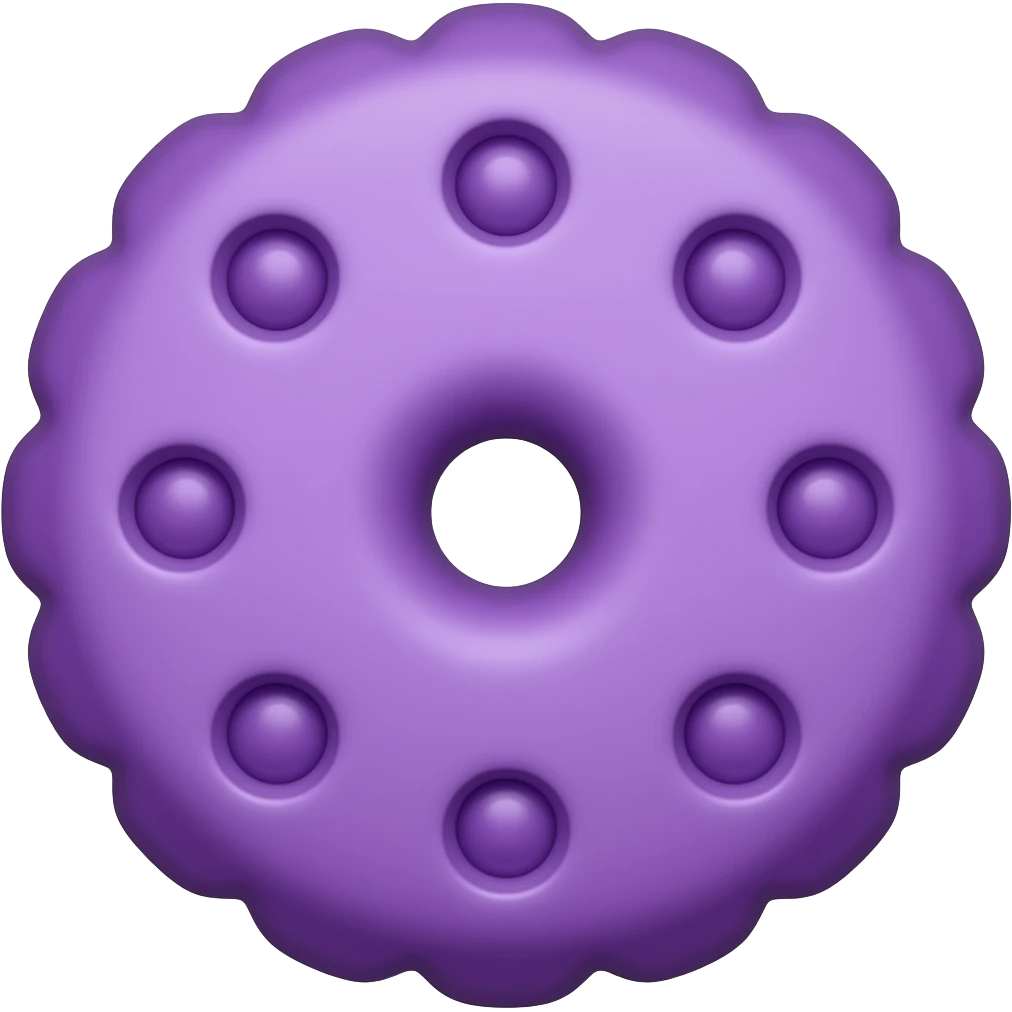 A purple cookie emoji