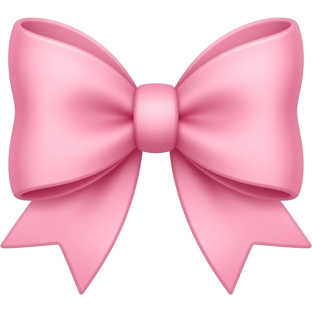 cute light baby pink bow emoji