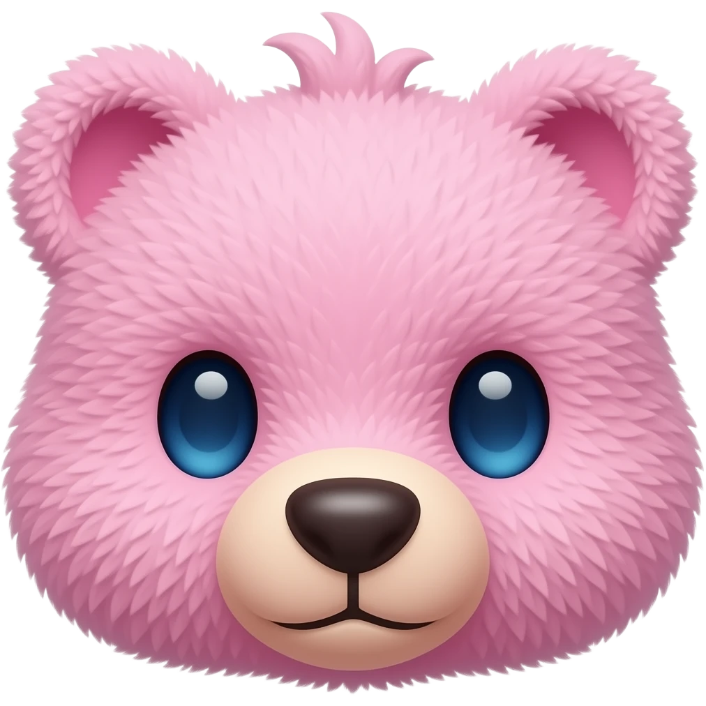 Pink colored pookie emoji