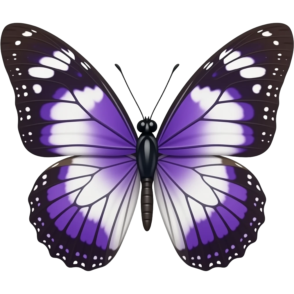 Purple and white butterfly emoji