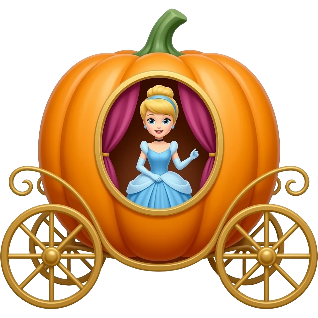 Conderella pumpkin carriage emoji