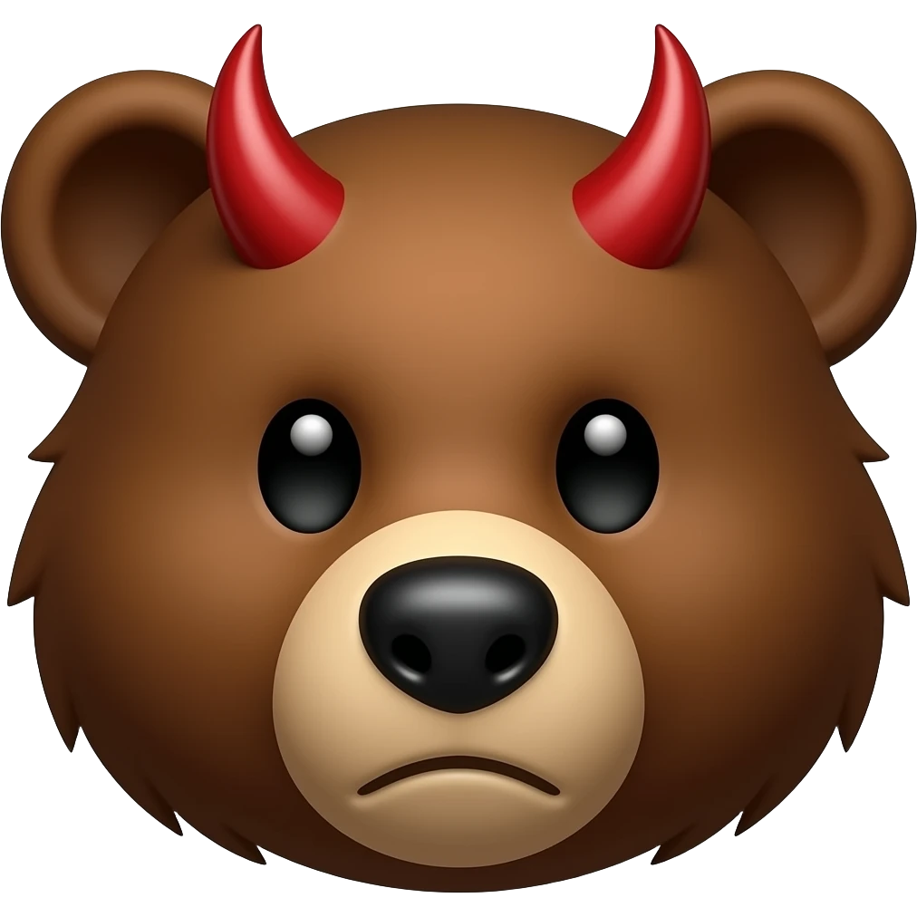 devil bear head emoji