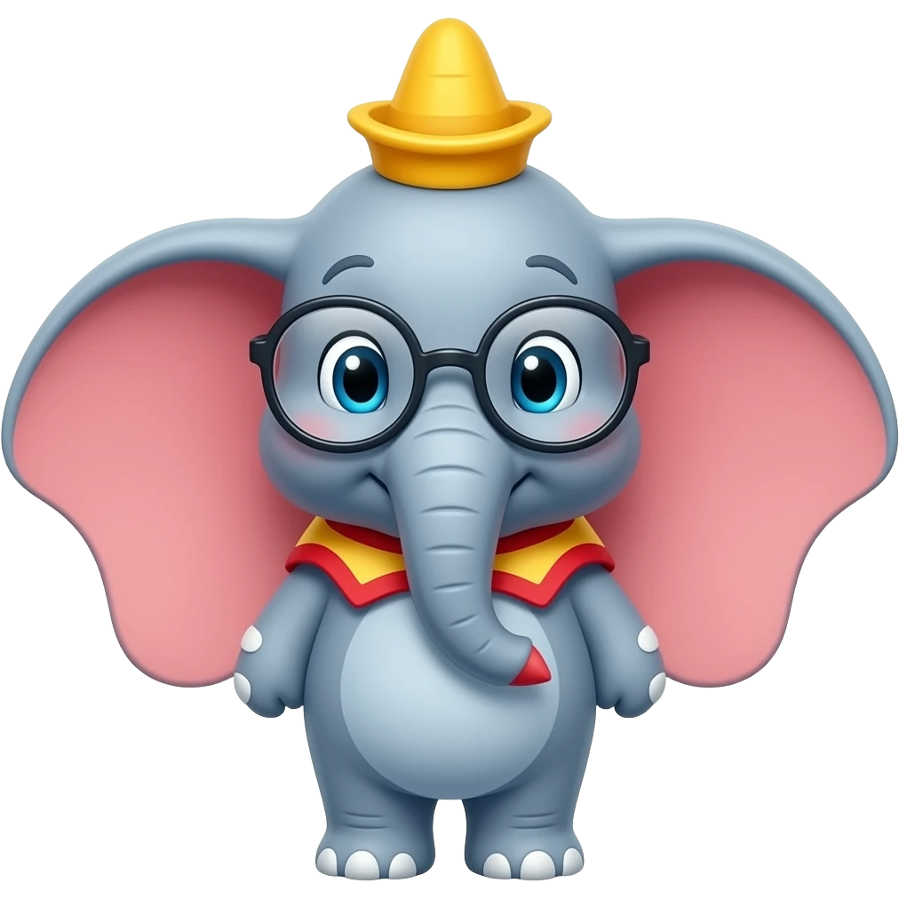 dumbo with glasses emoji