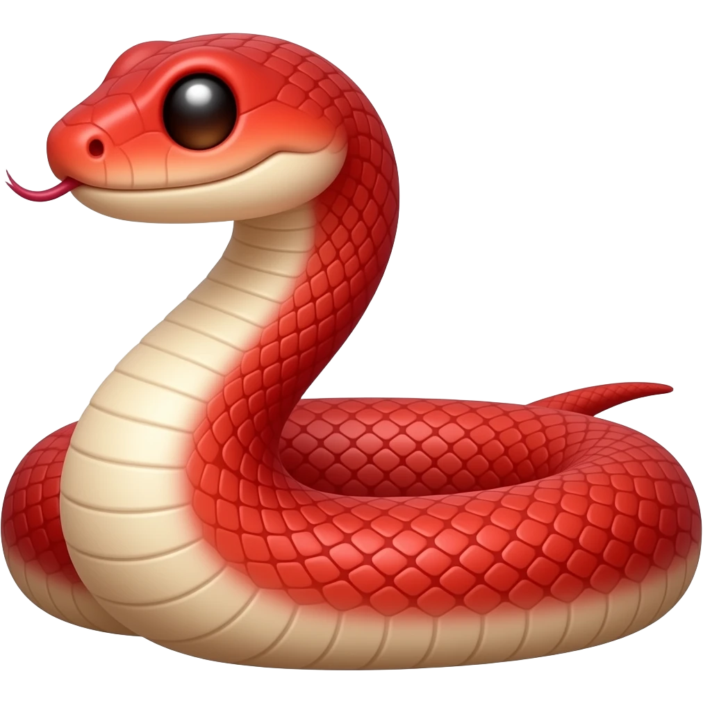 Red fatty snake emoji emoji