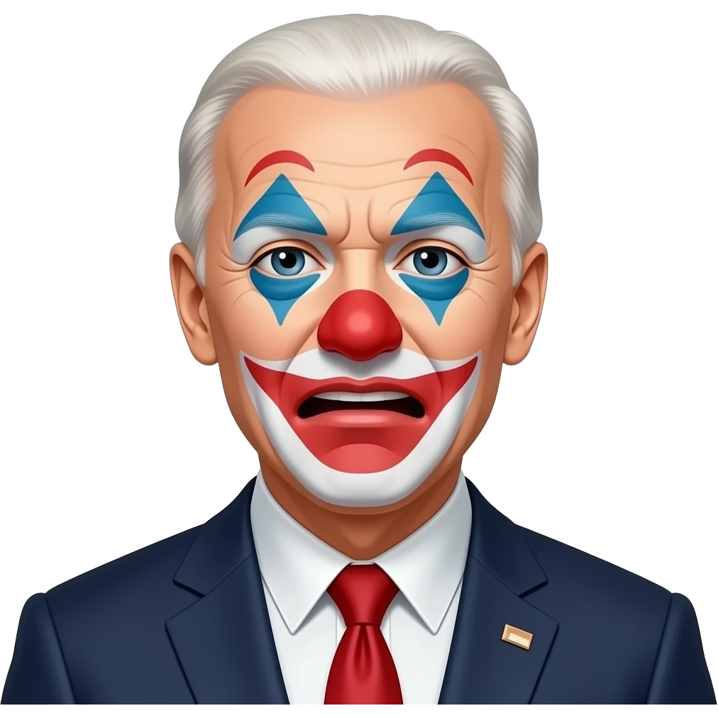 Biden the clown all dazed and confused emoji
