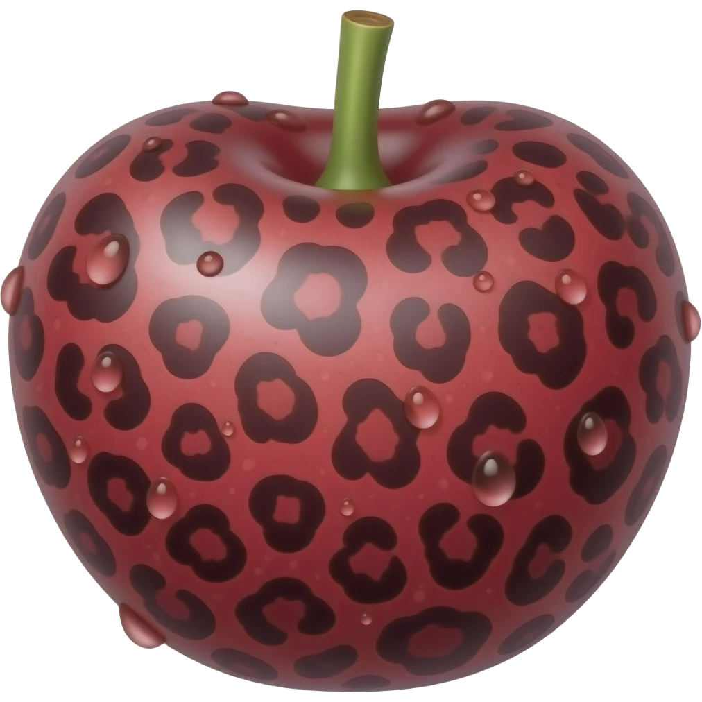 Leopard print cherry emoji