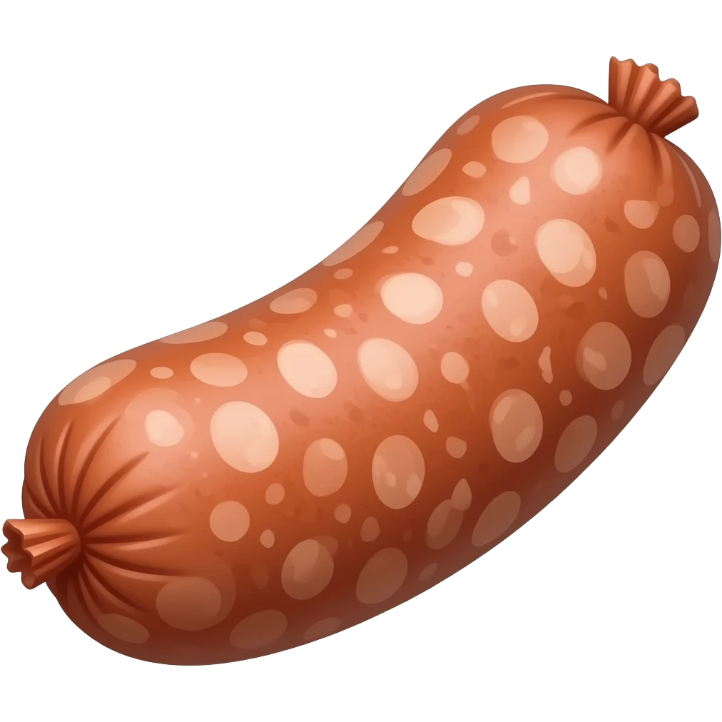 Sausage no bun, no garnish, no knife scores, and much longer emoji