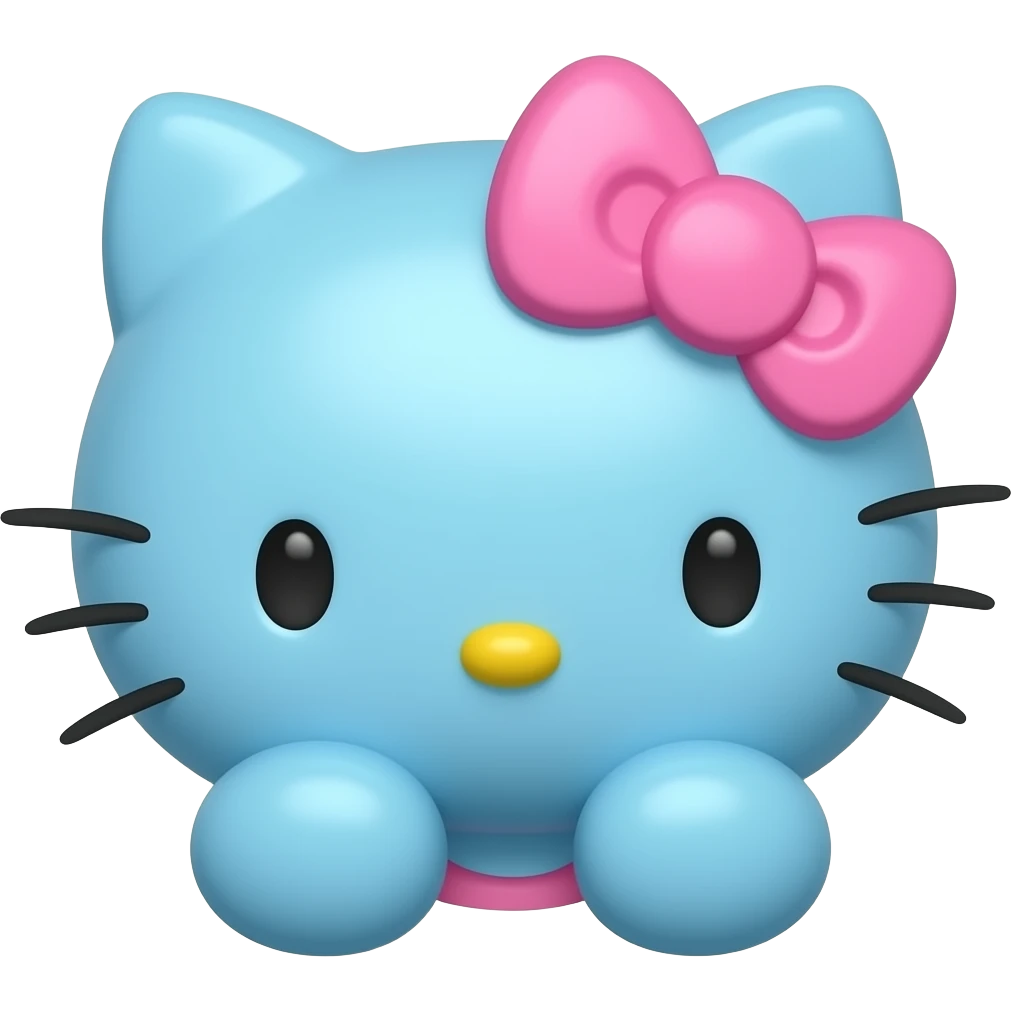 blue  hello kitty emoji