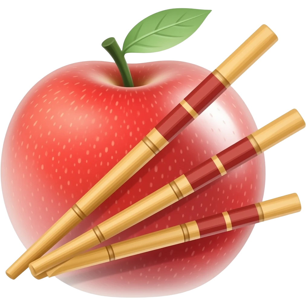 🍎🥢 emoji