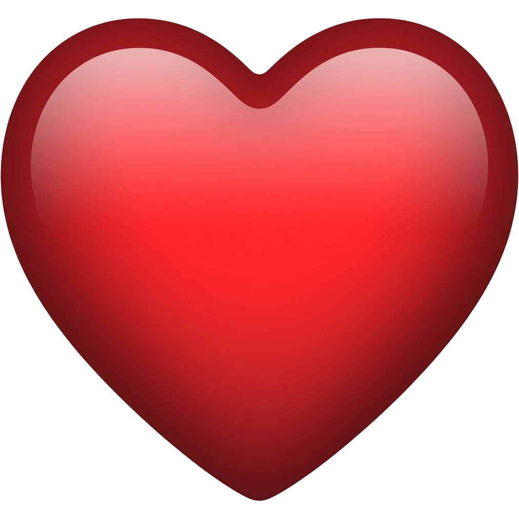 сделай эмодзи темно красное сердце emoji