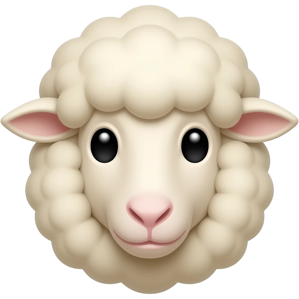 Sheep emoji face emoji