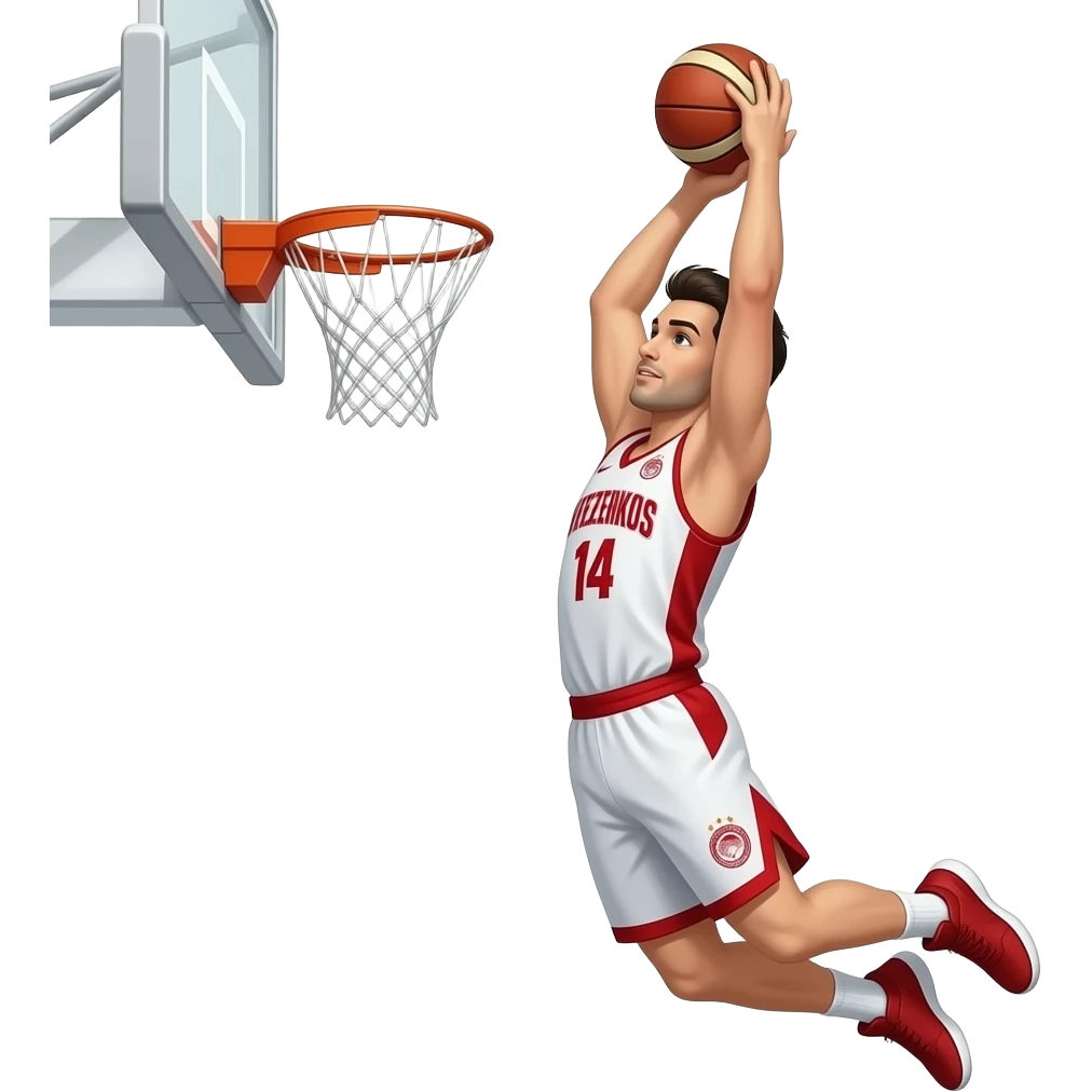Olympiakos basketball number 14  vezenkov dunk emoji