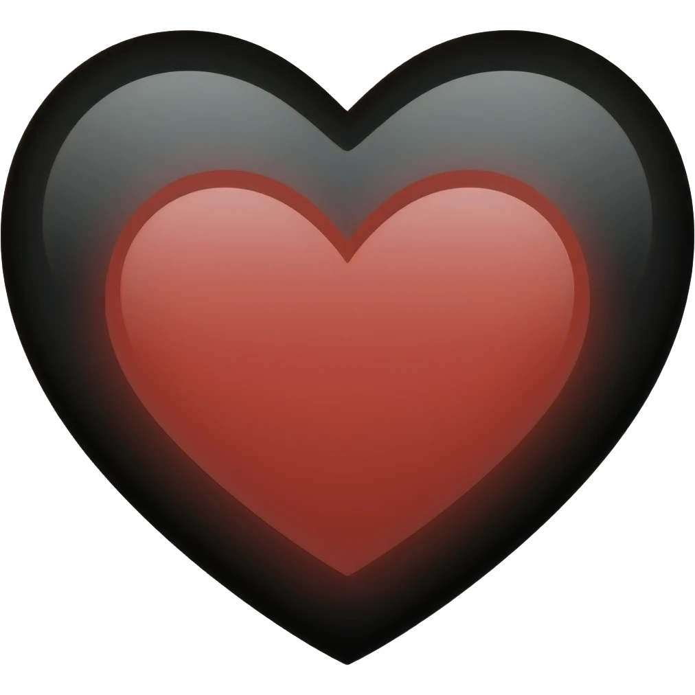 Black and red heart emoji