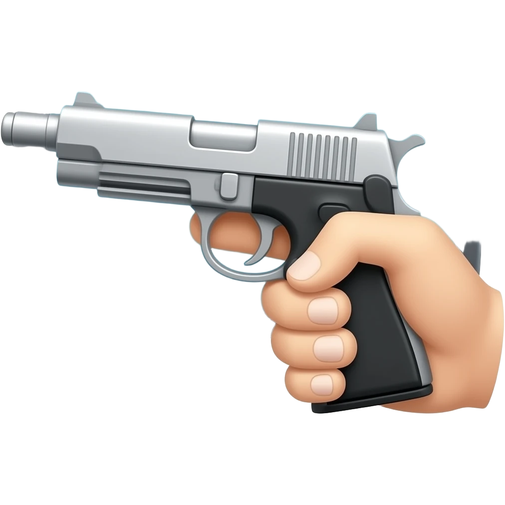 ekranına bakan silah el isareti emoji