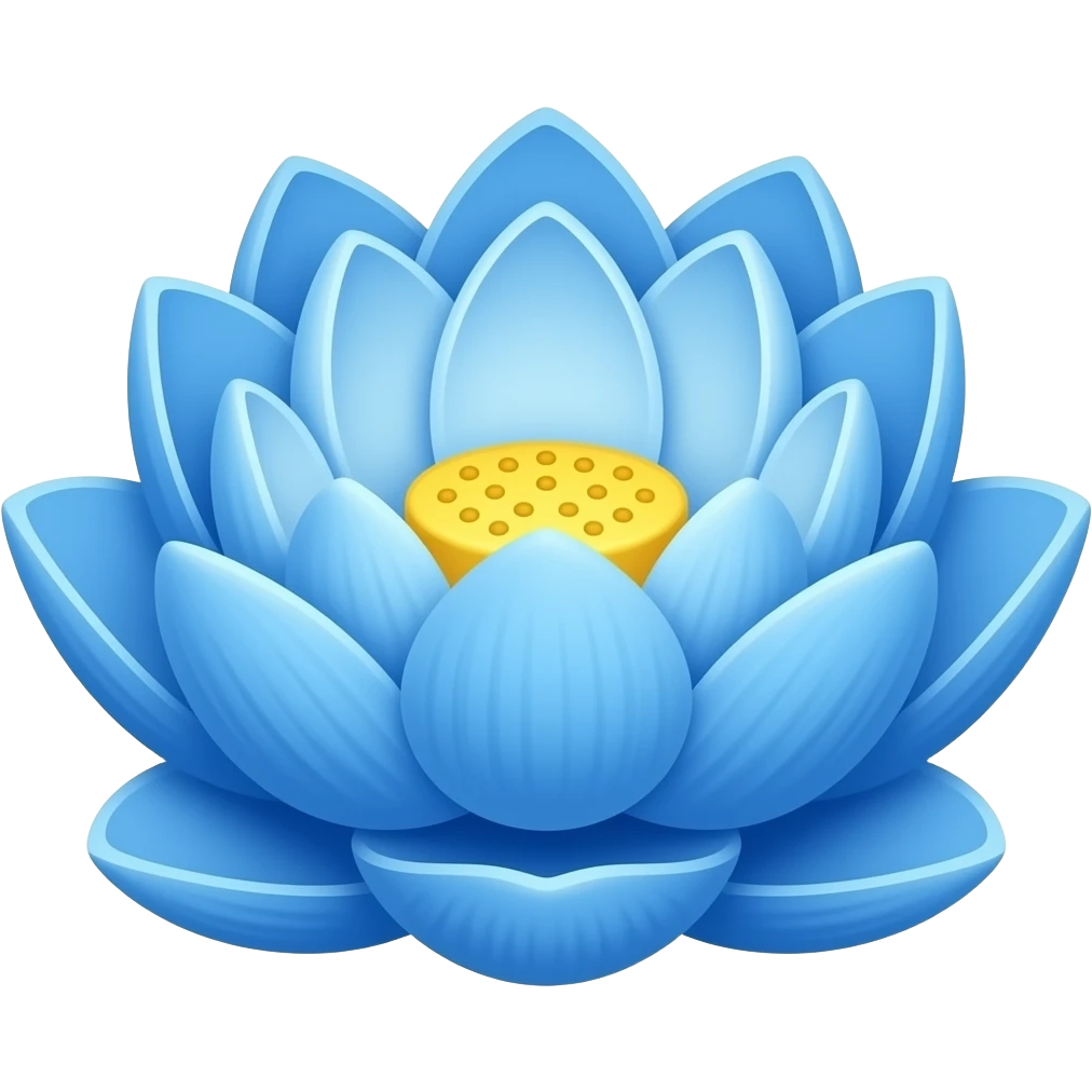 Blue lotus emoji