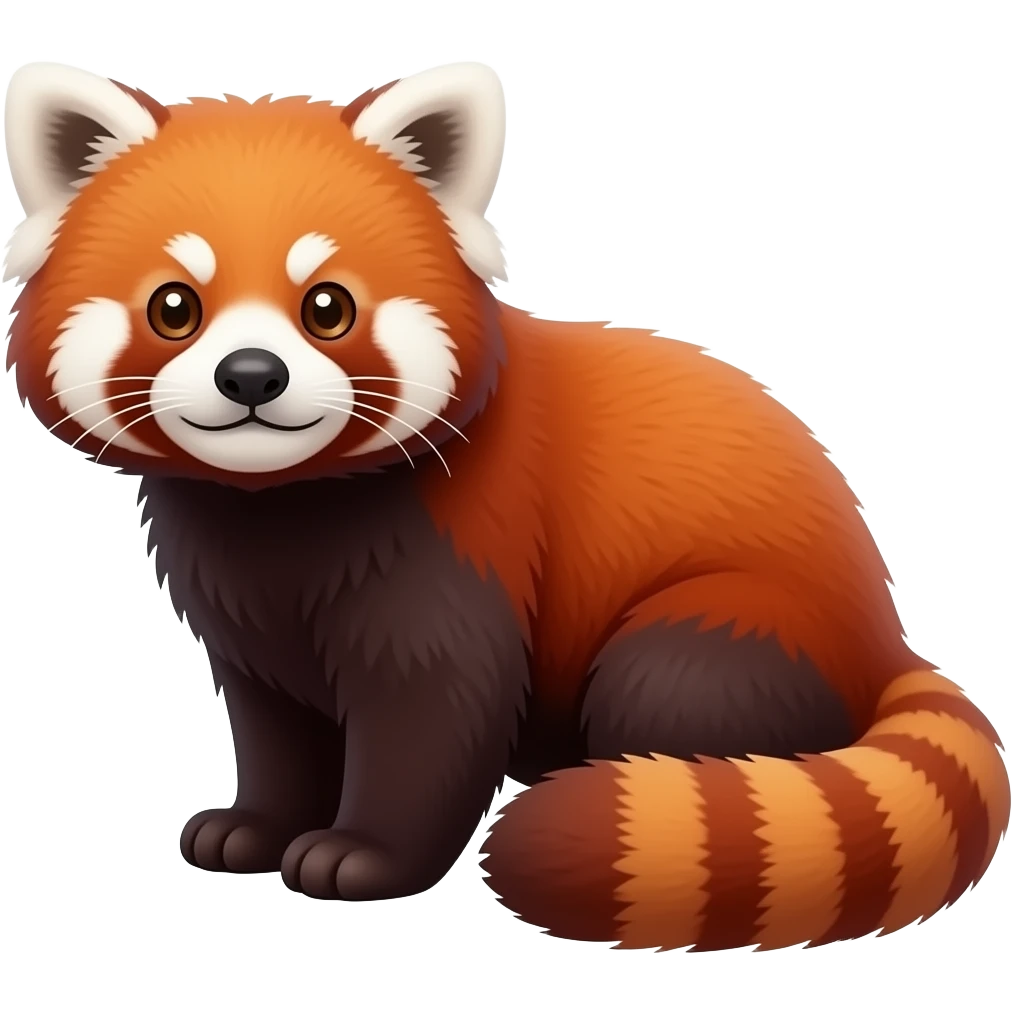 Crea un emoji de un panda rojo emoji