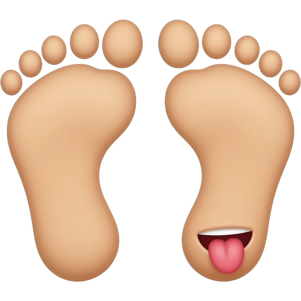 👣👅 emoji