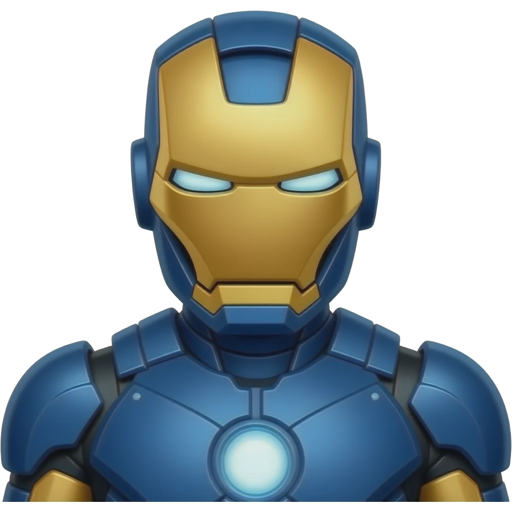 Blue colour iron Man emoji