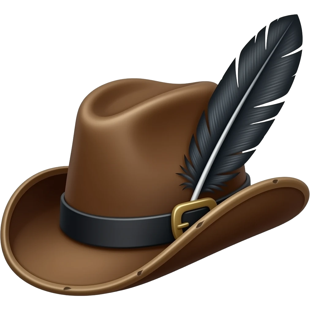 brown Pilgrim Hat emoji