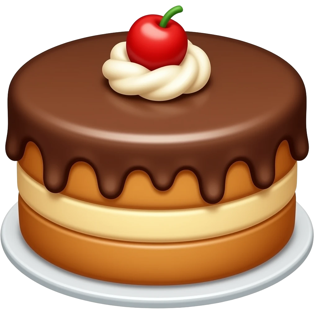 cartoonish chocolat cake emoji