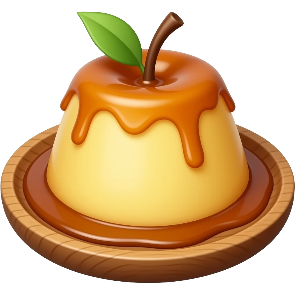 Apple pudding emoji