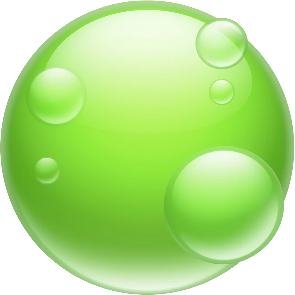Green Acid bubbles 🫧 emoji