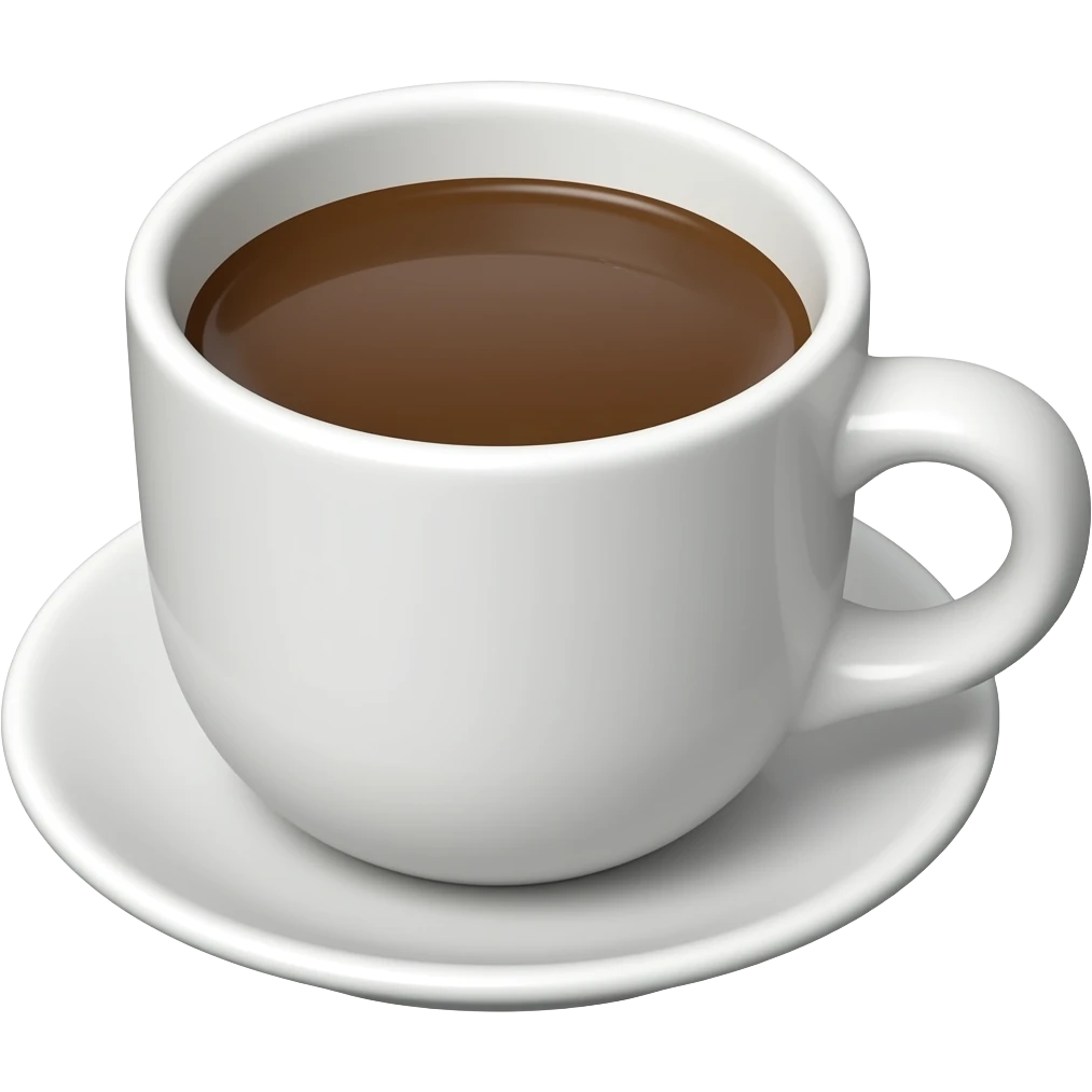 Withe Coffee cup 3d aesthetic emoji
