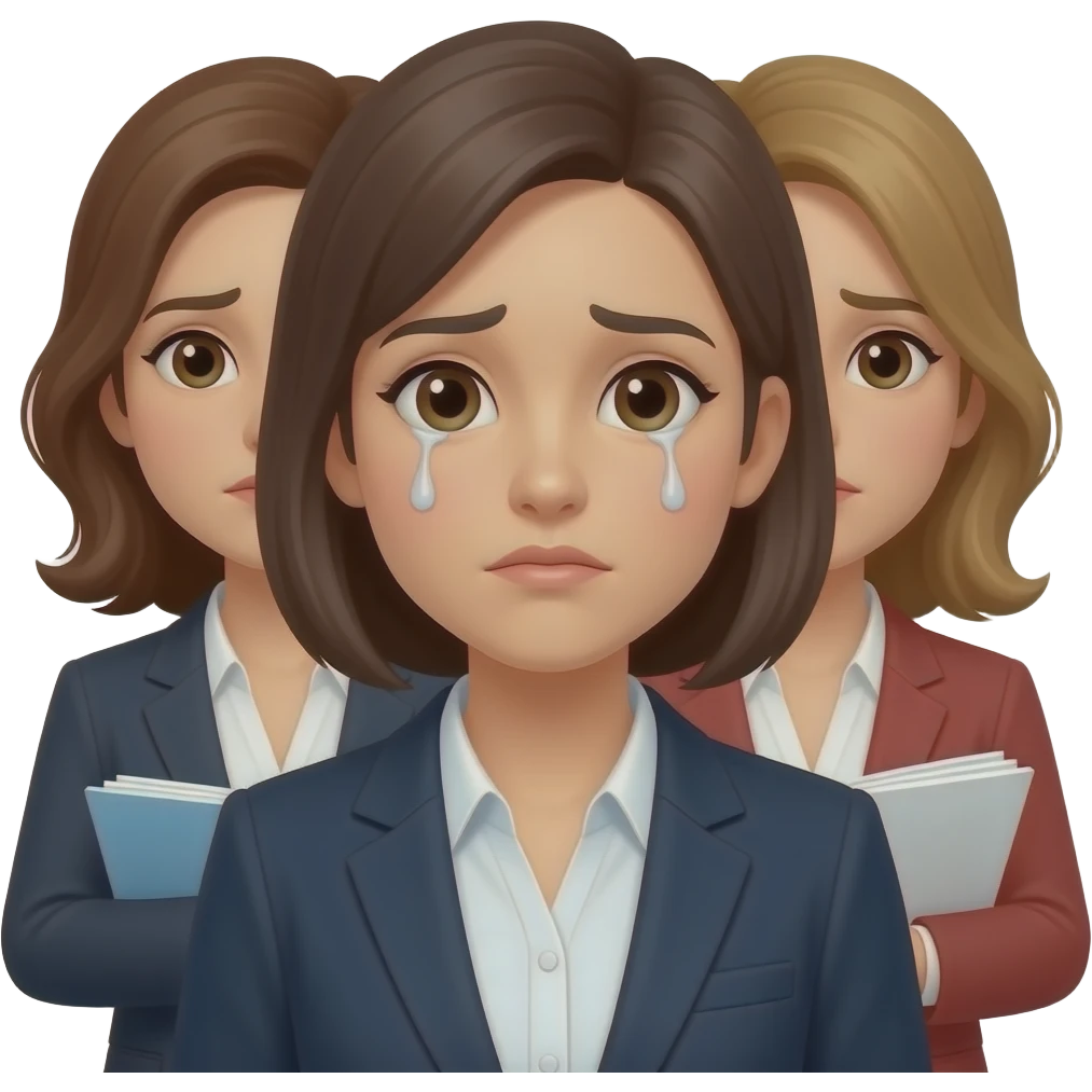 leave work women with tired-looking face emoji