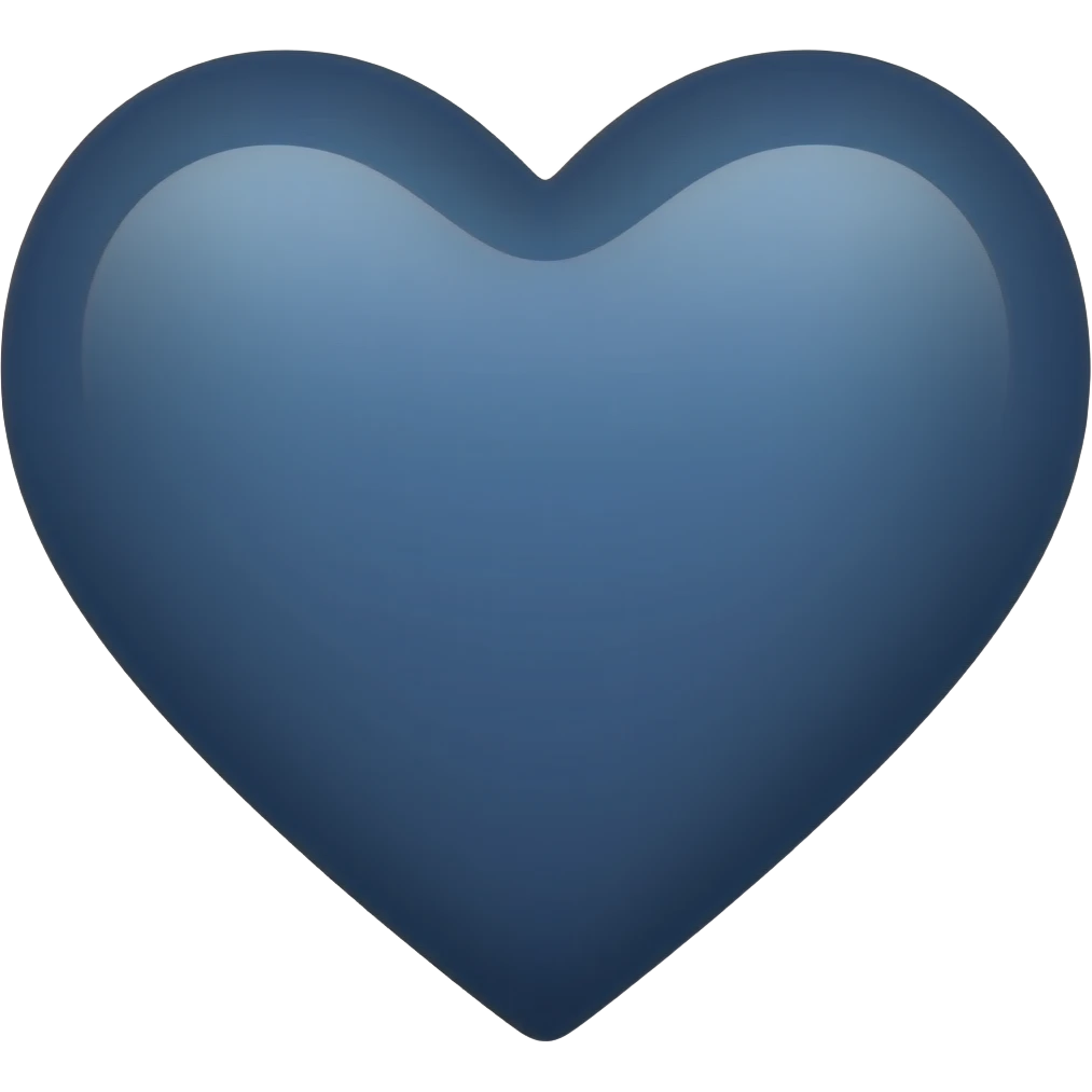 Մուգ կապույտ սրտի emoji