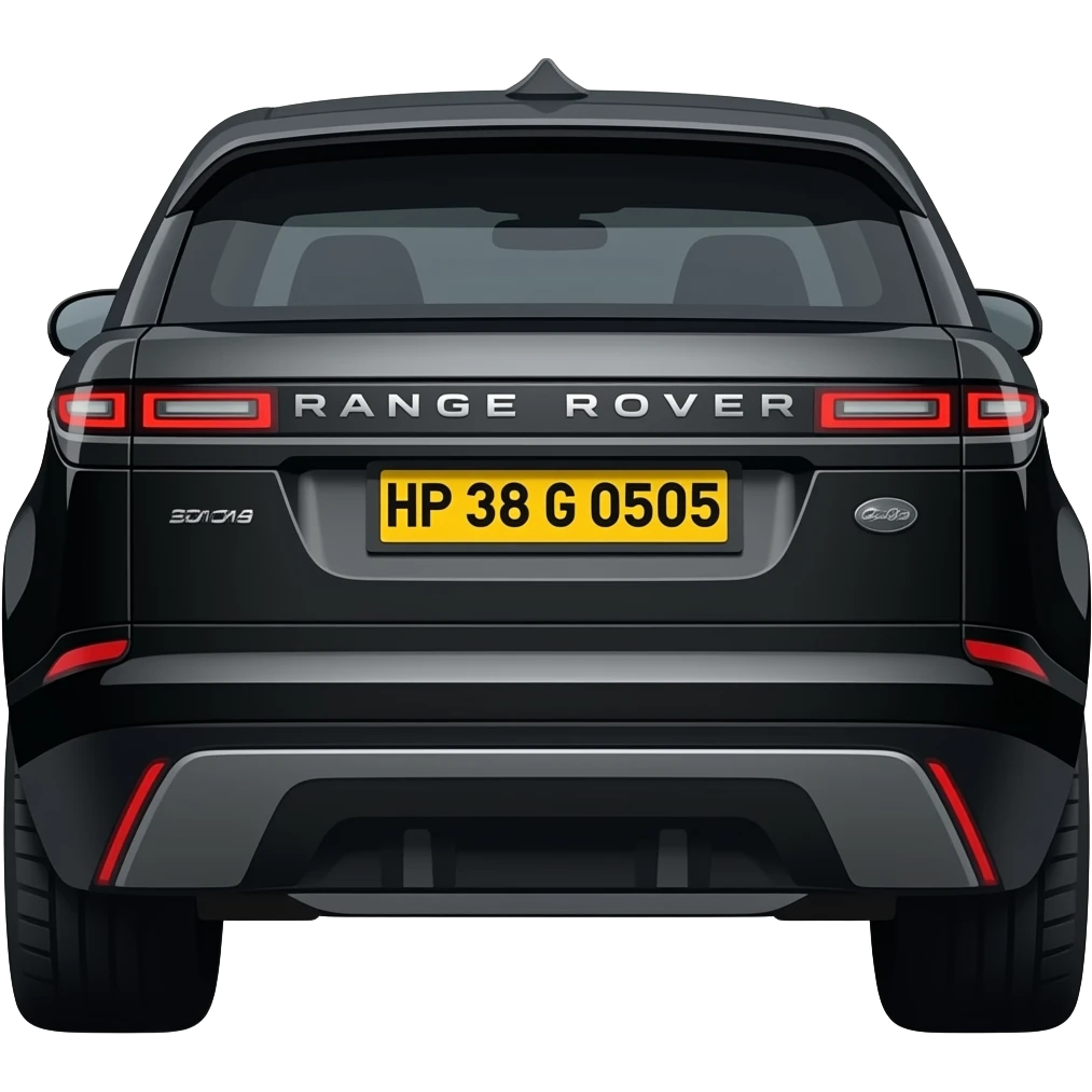 Range rover velar black with number blate HP 38 G 0505 change the direction emoji